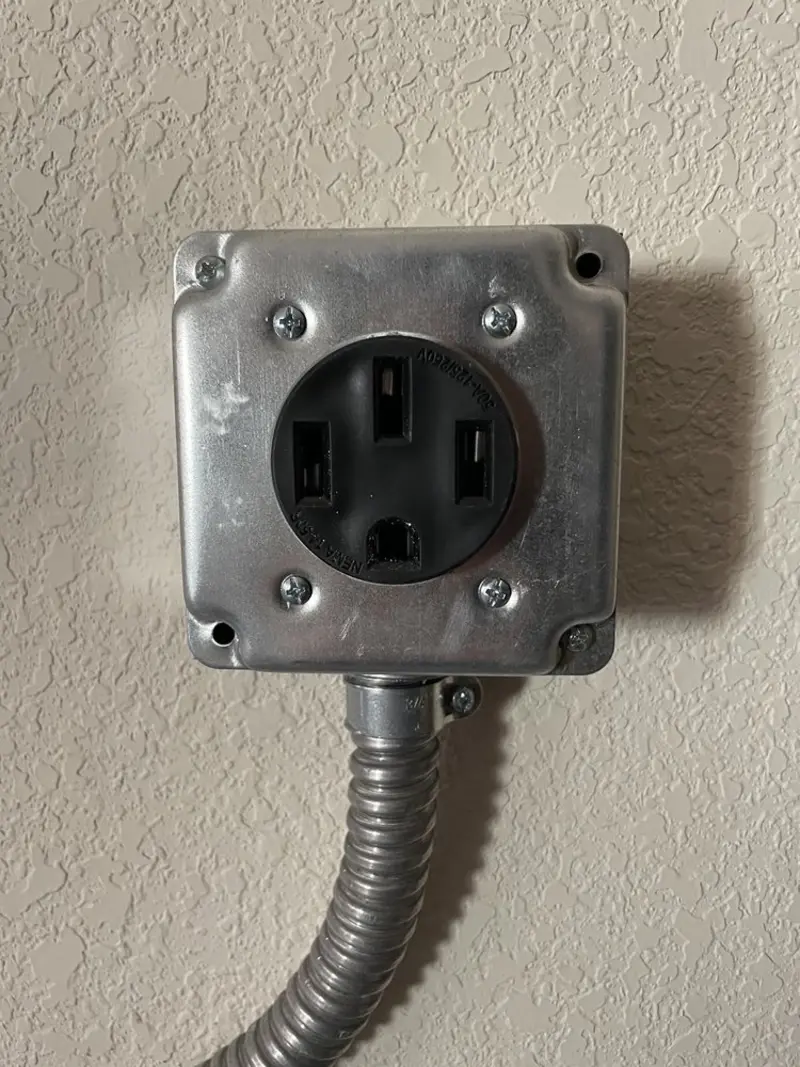 NEMA 14-50 outlet installed for Electrical Panel Upgrade in Huguley